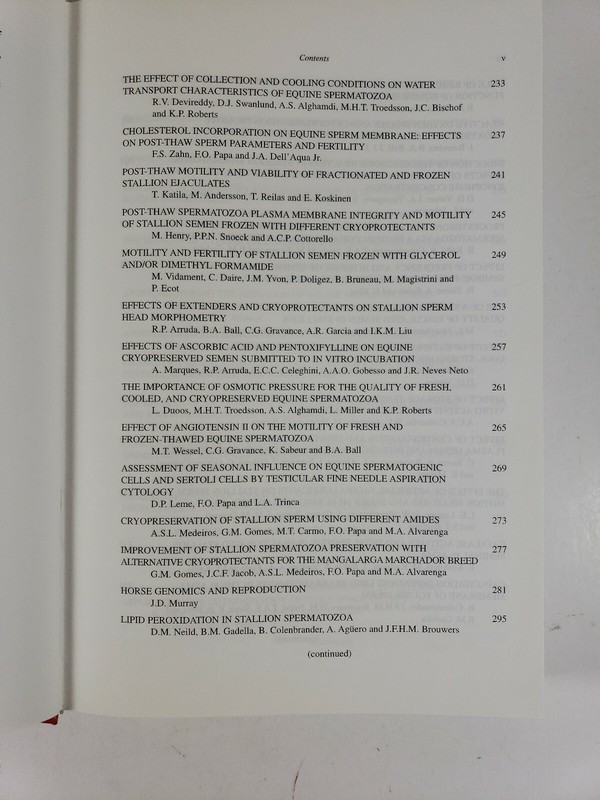 Equine Reproduction VIII Margaret J. Evans (Editor) 8th International Symposium gallery