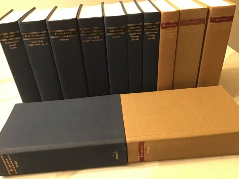 The Library of America lot of 12, HC, good, Jefferson, Grant, Lincoln++