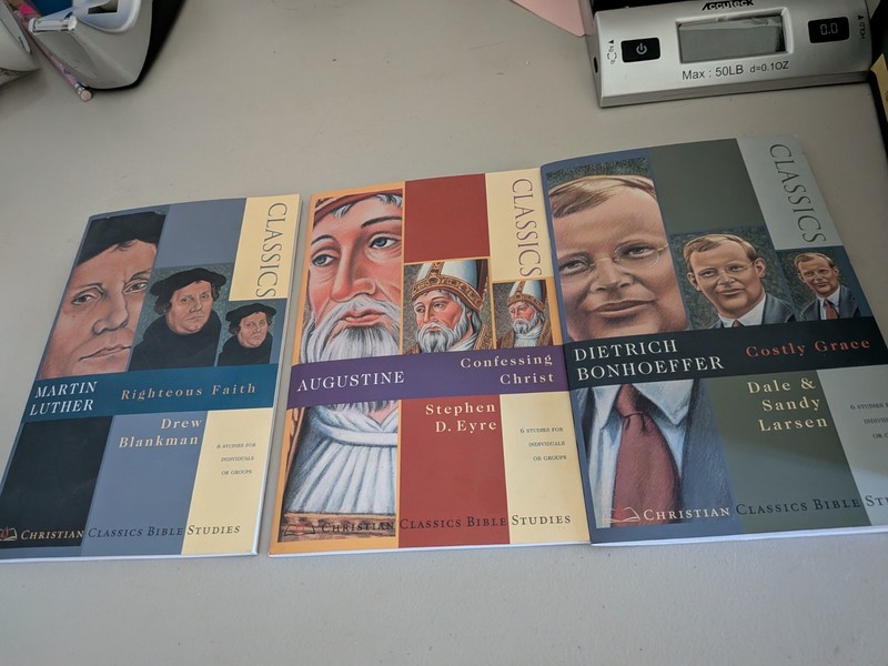Lot of 3 Christian Classics Bible Study: Bonhoeffer,Augustine,Luther PB, L. New