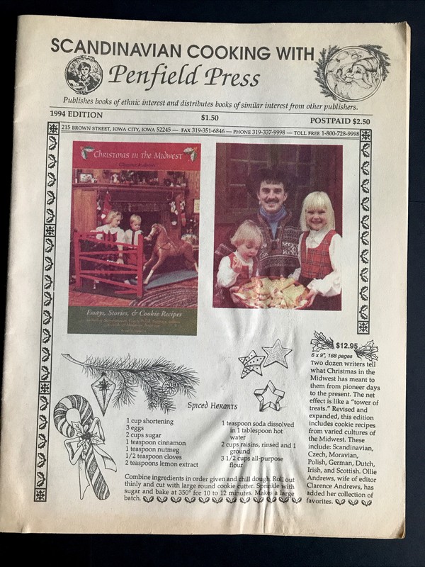 Cooking With Penfield Press 1994 Scandinavian Recipes Magazine 38 Pages Vintage