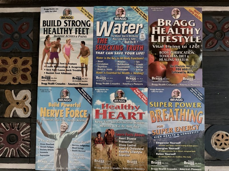 Bragg Health Book Lot of 6 Healthy Lifestyle Water Heart Nerve Force Breathing