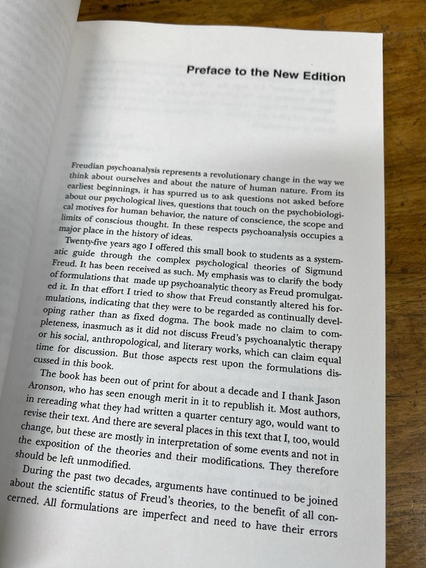An Outline of Freud's Ideas & Their Evolution by Philip S Holzman 1st PB edition gallery