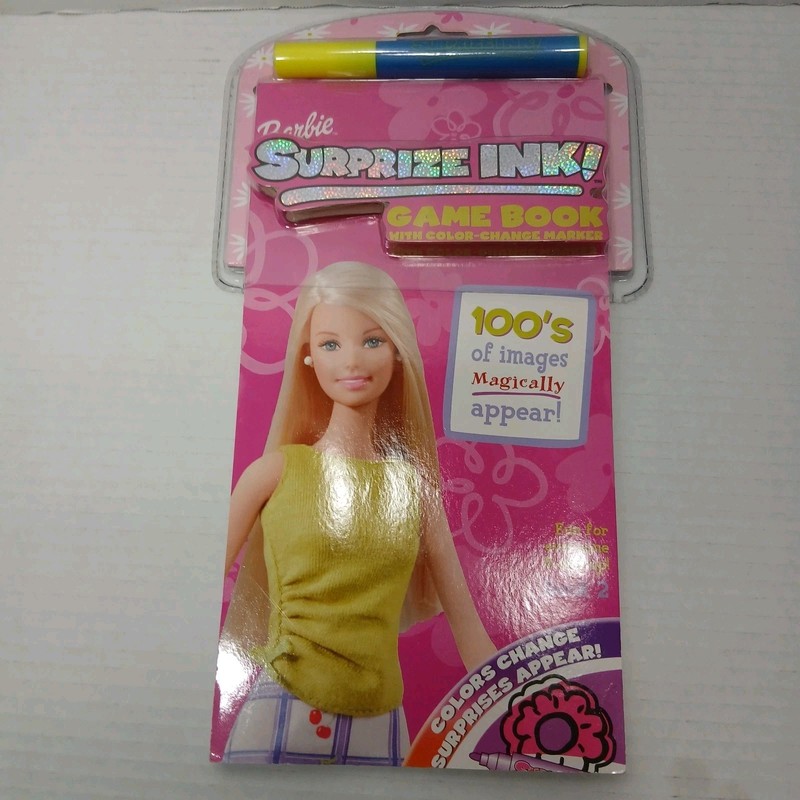 New Vintage Barbie Surprize Ink Activities Game Book & Marker NIP 2003