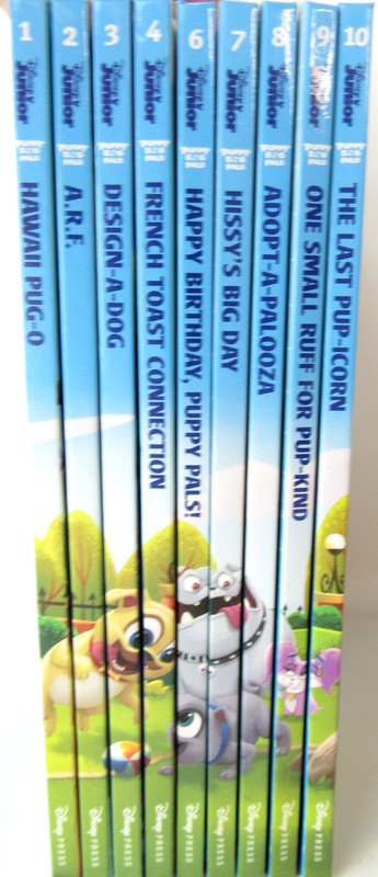 Lot of 9 (Book #1-4&5-10) Disney Junior Puppy Dog Pals Story Books Library Books