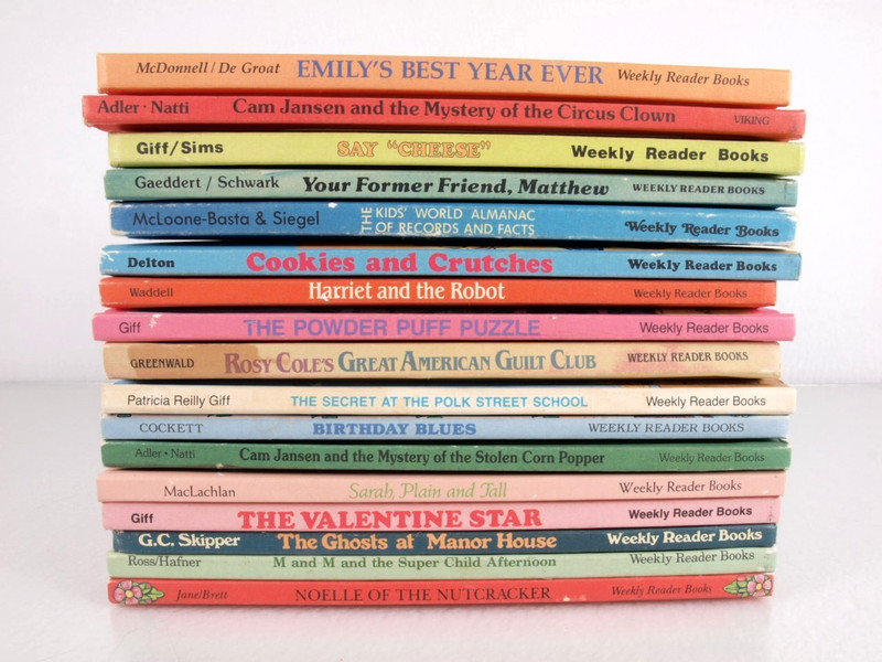 Vintage Weekly Readers Chapter Books Lot of 17 Hardcover 1980’s Kids YA Fiction
