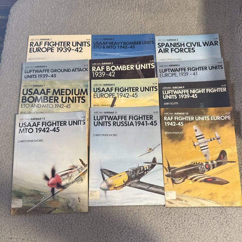 Aircam/Airwar Set of 12 Books PB Aircraft, Air Force, Airplanes Military History