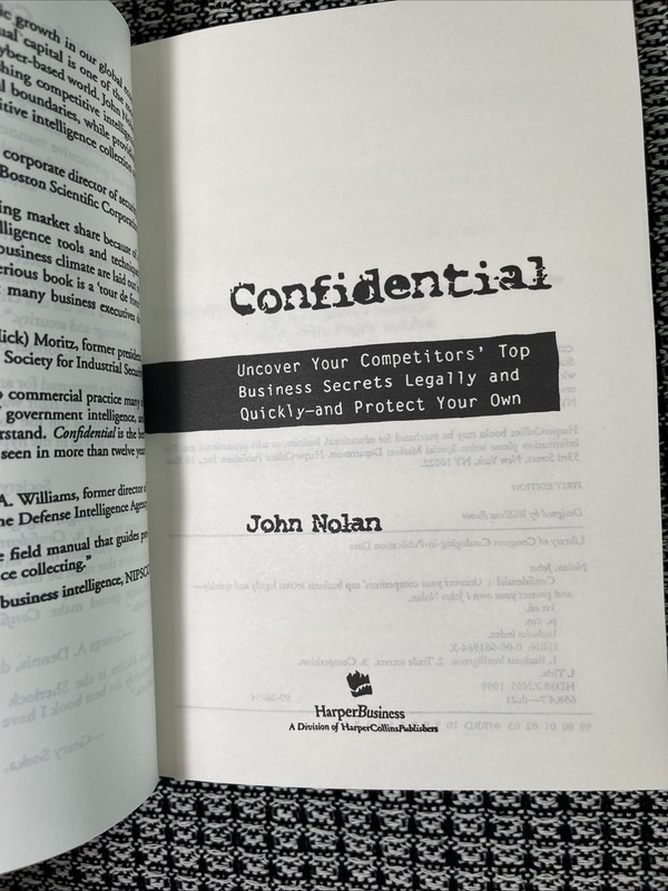 John Nolan CONFIDENTIAL: BUSINESS SECRETS, GETTING THEIRS, Brand New , Reprint gallery