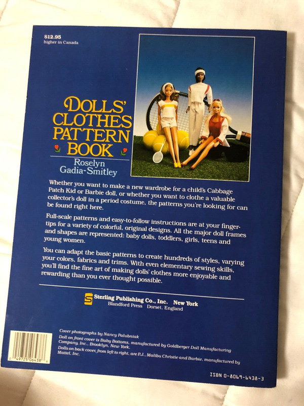 Dolls' Clothes Pattern Book, Barbie, Cabbage Patch, baby doll clothes patterns gallery