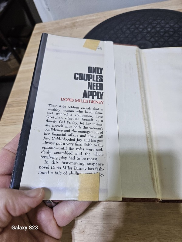 Only Couples Need Apply by Doris Miles Disney 1973 First Edition Hardcover gallery