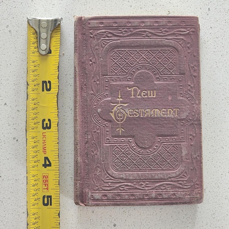 1889 New Testament Pocket Bible American Bible Society Gilt Edges Antique gallery