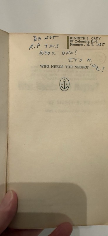 Who Needs the Negro? By Sidney M. Willhelm. See Description gallery