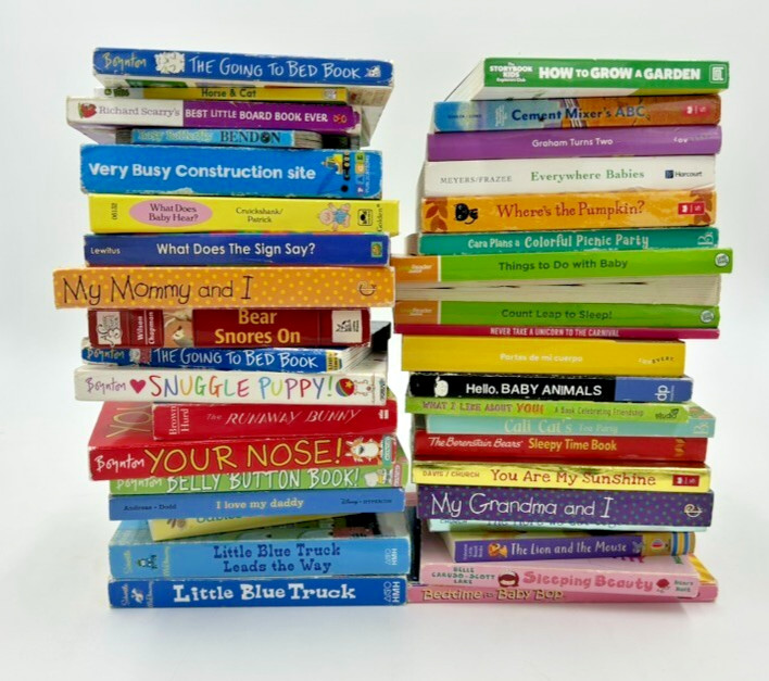 Lot of 100 - Board Books for Children's/ Toddler Babies/Preschool/Daycare gallery