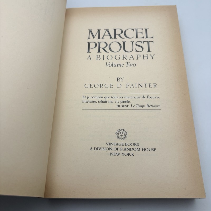 Marcel Proust Biography Lot Vol 1 & 2 – George D. Painter 1978 Vintage PB gallery