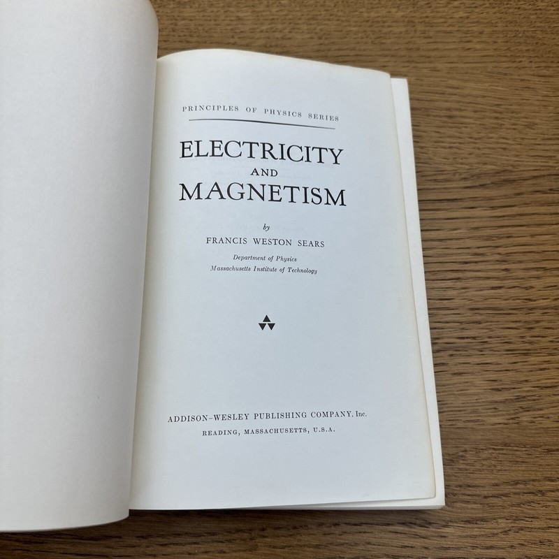 Principles of Physics Series Electricity And Magnetism By Francis Westin Sears gallery