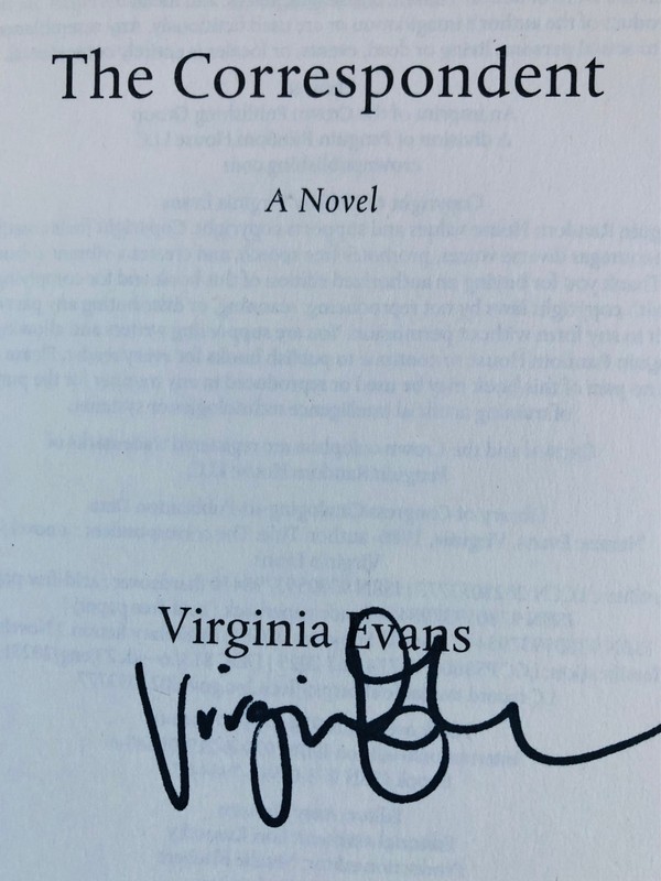 SIGNED The Correspondent: A Novel by Virginia Evans (2025, Hardcover) gallery