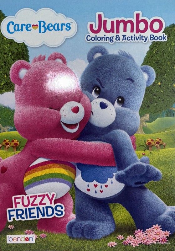 Care Bears Fuzzy Friends Coloring & Activity 11″x8″ Jumbo Book Made In USA New
