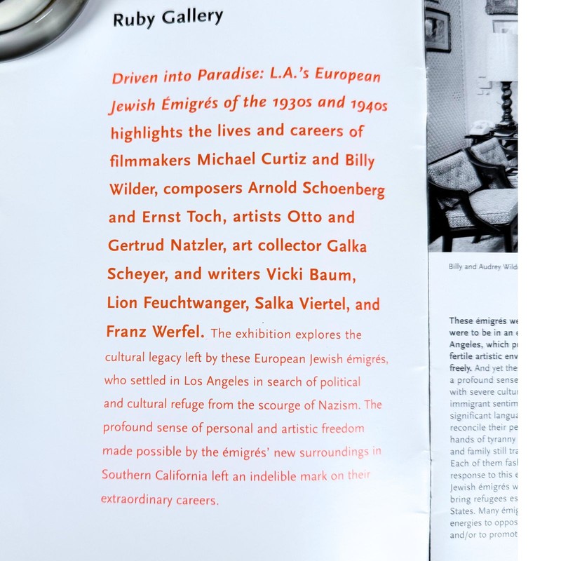 Driven Into Paradise LA's European Jewish Émigrés of 1930s & 1940s Skirball 2005 gallery
