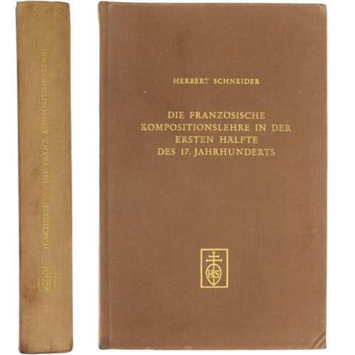 French Composition theory 17th Century Mainz Musicology GERMAN TEXT Baroque 1600
