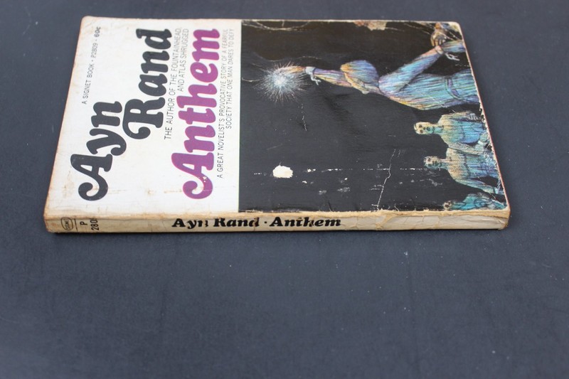 Anthem Ayn Rand 1966 Eleventh Printing Dystopian Science Fiction Signet PB SF gallery
