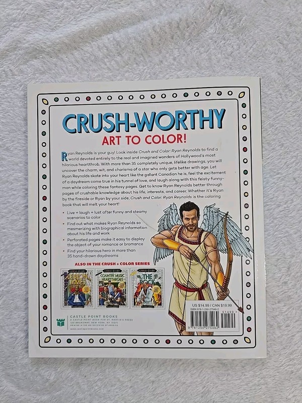 Crush and Color Ryan Reynolds Coloring Book Maurizio Campidelli Unused 35+ Pages gallery