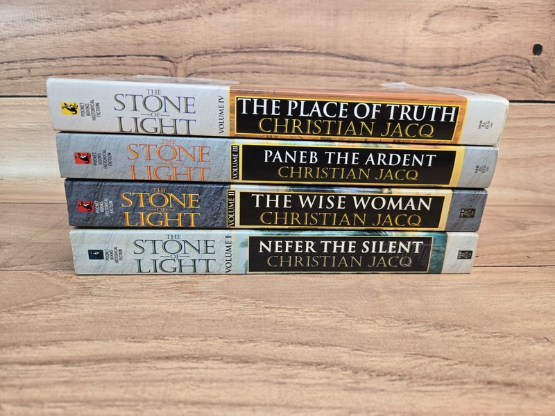 Christian Jacq Stone of Light Complete 4 Book Set Ancient Egypt Fiction Lot gallery