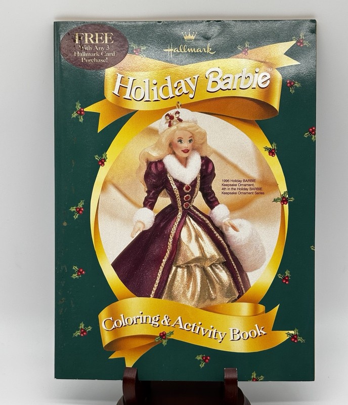 VTG 1996 Hallmark Holiday Barbie Coloring & Activity Book Mattel Golden UNUSED