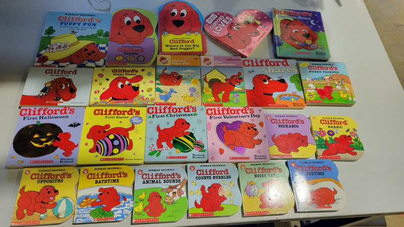 Lot of 10 Norman Bridwell Clifford’s Board Books for Children’s *Random Mix*