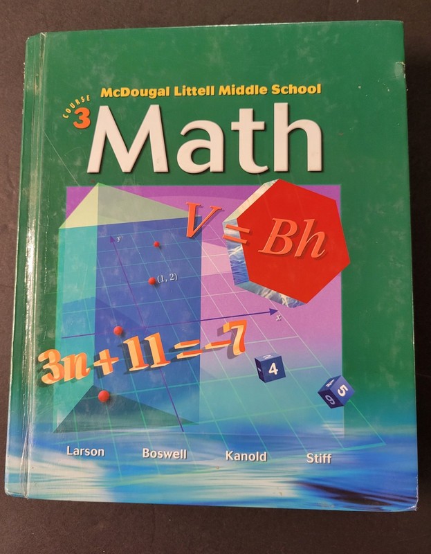 MCDOUGAL LITTEL MIDDLE SCHOOL MATH COURSE 3 Larson, Boswell (2004 HC) ACCEPTABLE