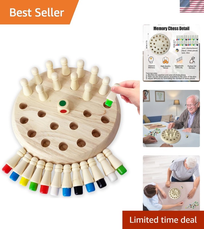 Adjustable Memory Game for Seniors – Fun Wooden Activity for Dementia Patients