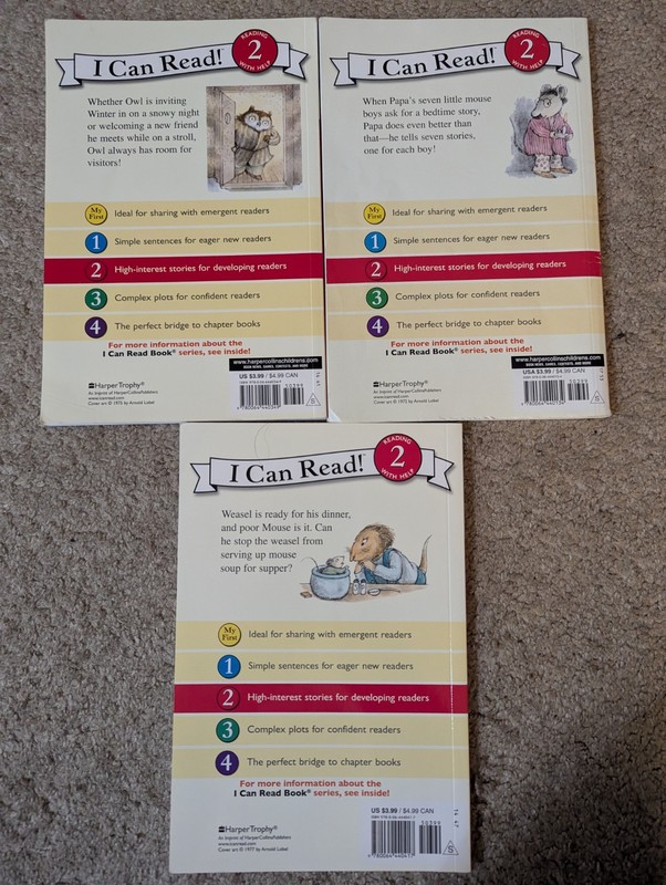 Arnold Lobel I Can Read! Level 2 Owl at Home Paperback Ages 4-8 HarperTrophy Fun gallery