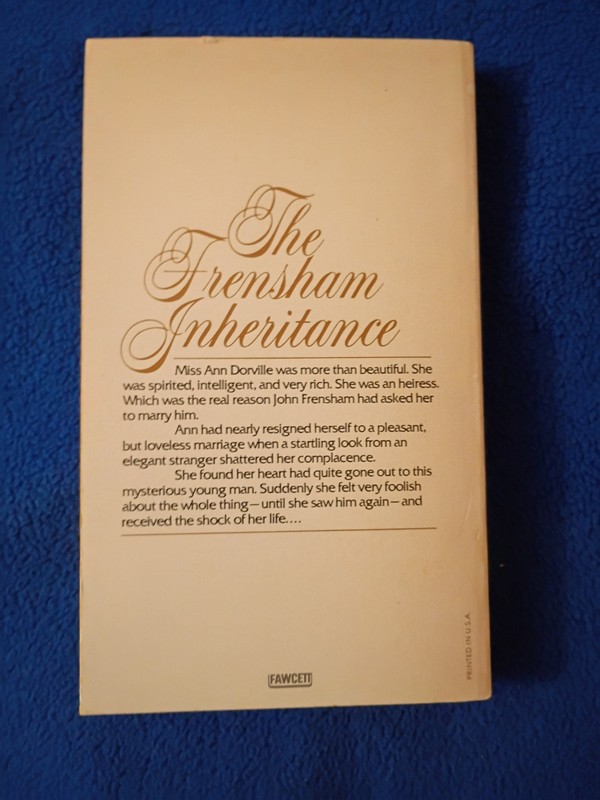 Frensham Inheritance 1974 Vintage Regency Romance Paperback Audrey Blanshard 1st gallery
