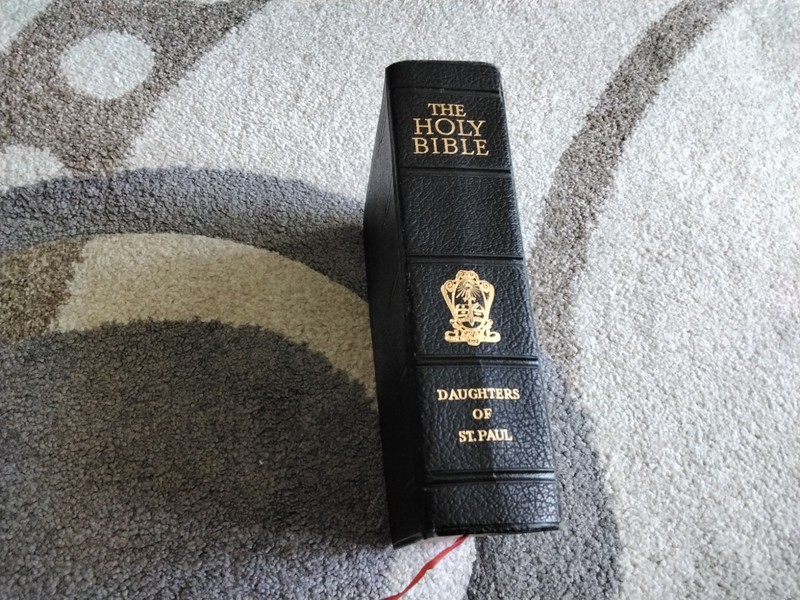 1955 Holy Bible DAUGHTERS OF ST. PAUL Douay-Confraternity Black Bonded Leather