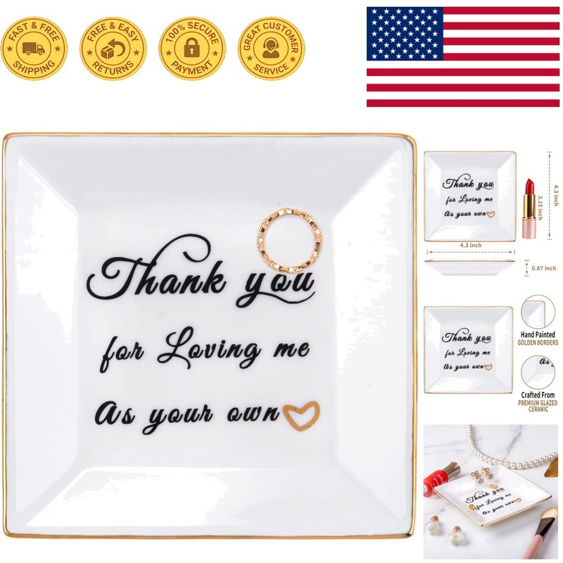 Personalized Mother’s Day Gift – Ceramic Jewelry Tray for Mother’s Day/Christmas