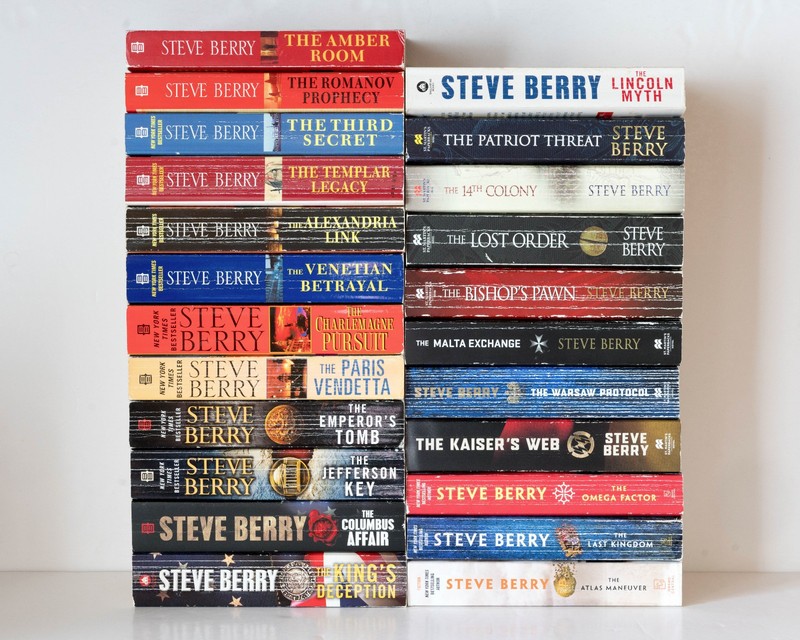 Steve Berry Lot of 23 COTTON MALONE Complete Series (#1-18) Set Paperback Books