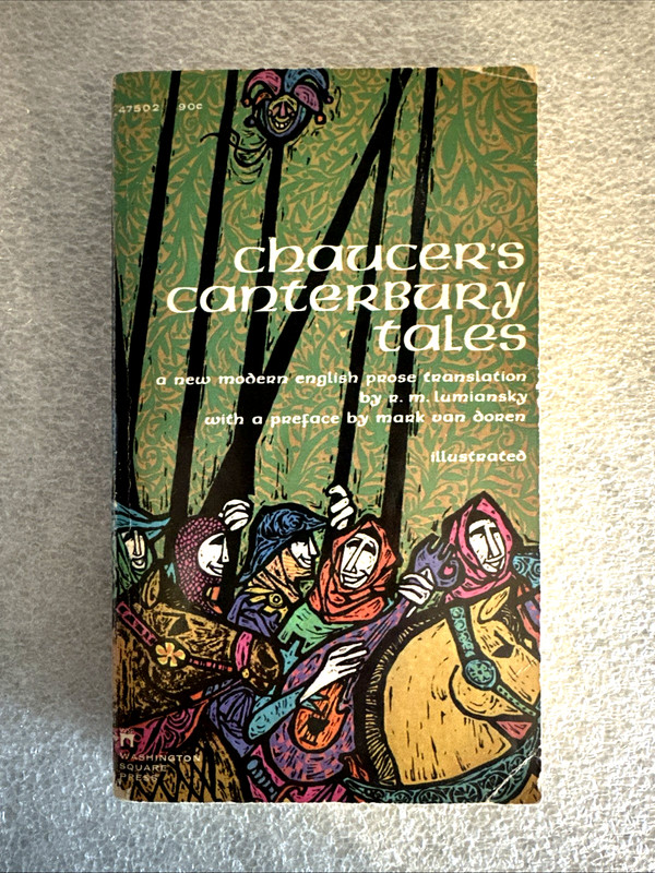 Chaucer’s Canterbury Tales Illustrated 15th Print 1969 Washington Square Press