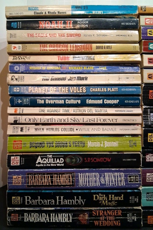 VTG Mixed Book Lot of 30 Fantasy Sci-fi: Brooks Hambly Del Rey ACE Books & MORE! gallery