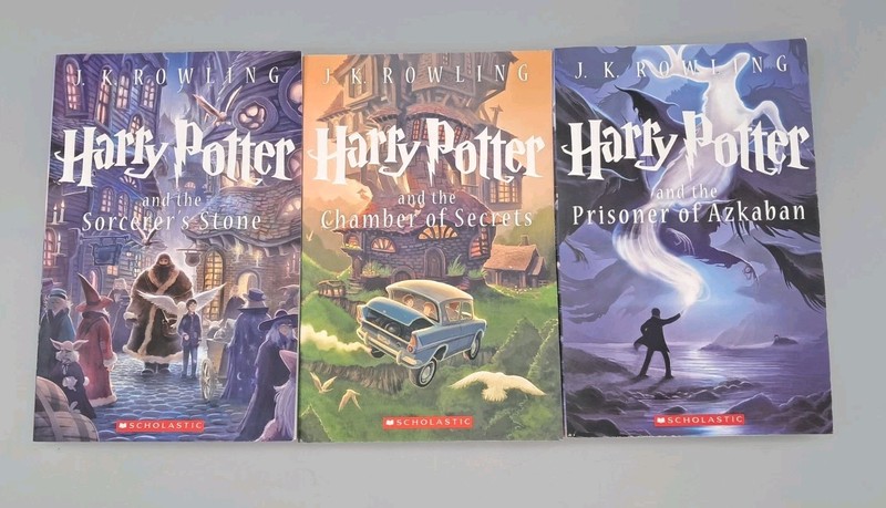 Lot of 3 Paperback Harry Potter Books 1 2 3 in Order Scholastic