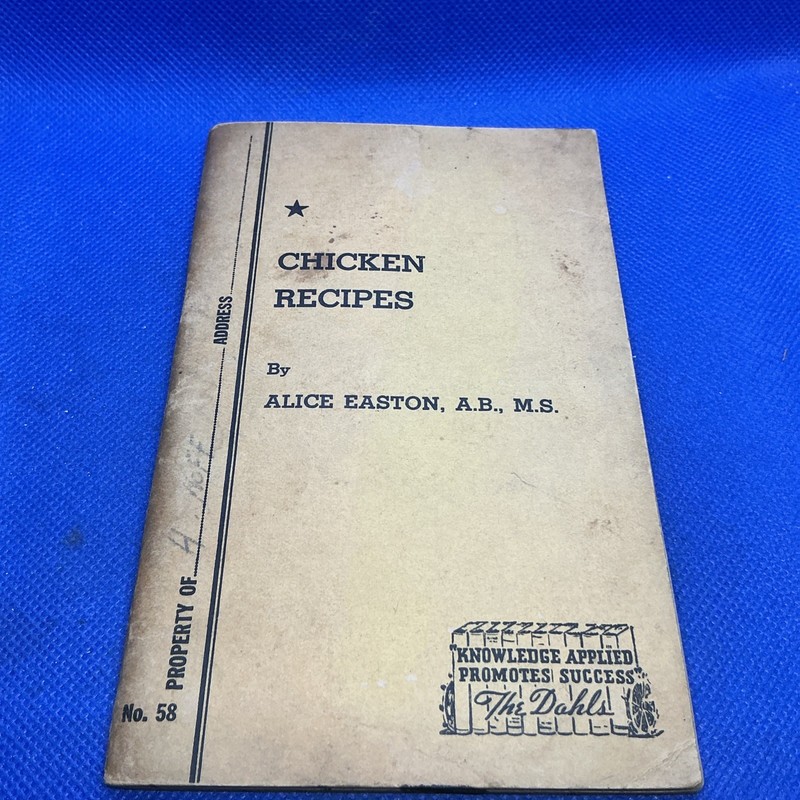 Chicken Recipies #58 Hospitality Pocket Book SC Dahl Alice Easton Rare & HTF