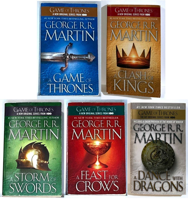 A GAME OF THRONES by George R.R. Martin Lot 1-5 mm paperback CLASH OF KINGS+