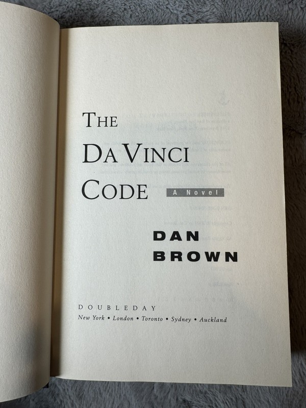 The Da Vinci Code TRUE 1st ed. 1st Print +Printing Errors Dan Brown 2003 HC/DJ A gallery