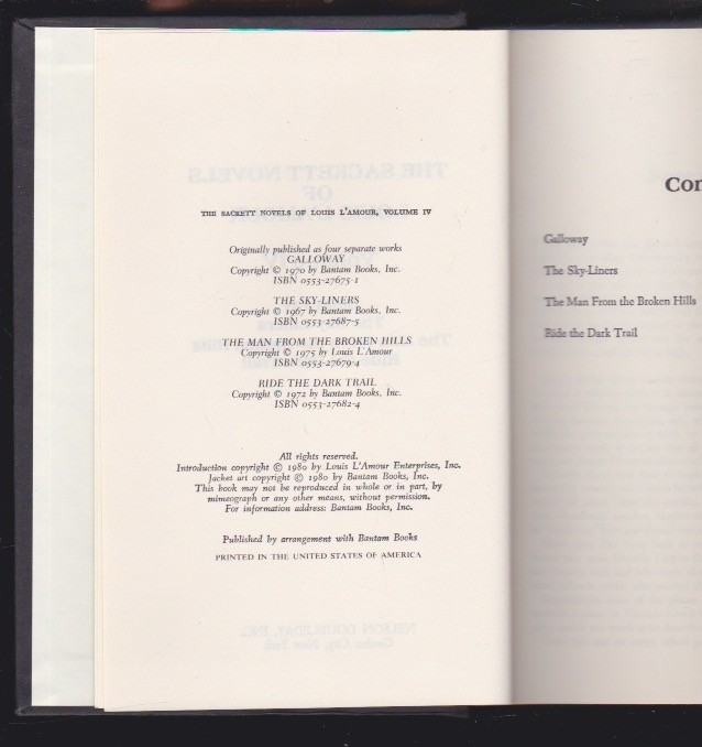 The Sacketts #4: 4-in-1 Novels by Louis L'Amour 1980 LN gallery