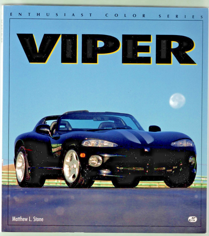 1996 Viper Enthusiast Color Series Motorbooks Int. PB Mathew Stone Like New