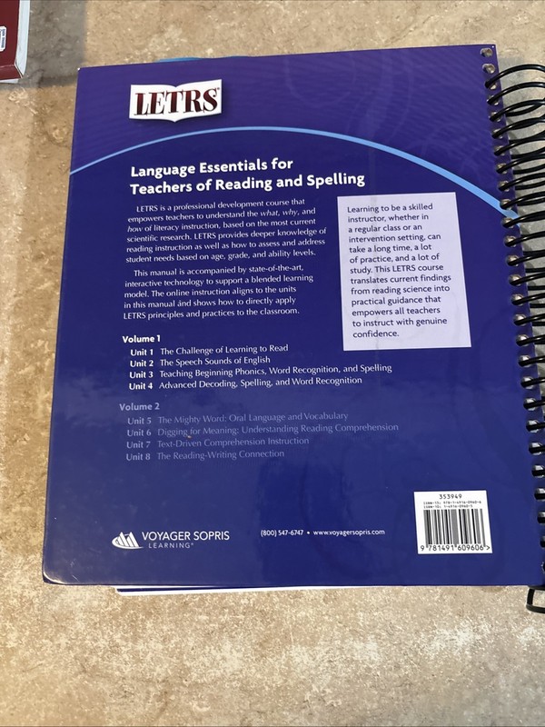 LETRS VOLUME 1:UNITS 1-4 - Unknown Binding - Good o gallery
