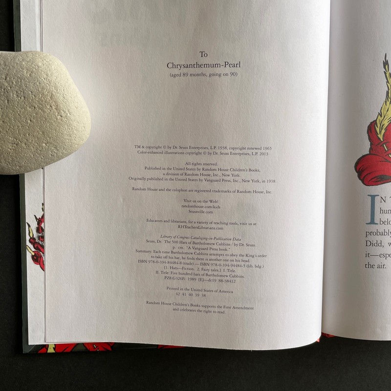 The 500 Hats of Bartholomew Cubbins • Seuss • Metallic Cover • Color Enhanced gallery
