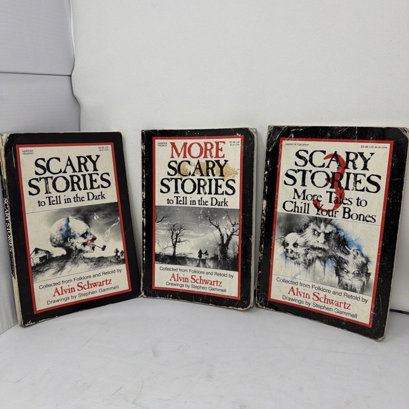 Scary Stories to Tell in the Dark Book Set 1 2 3 By Alvin Schwartz
