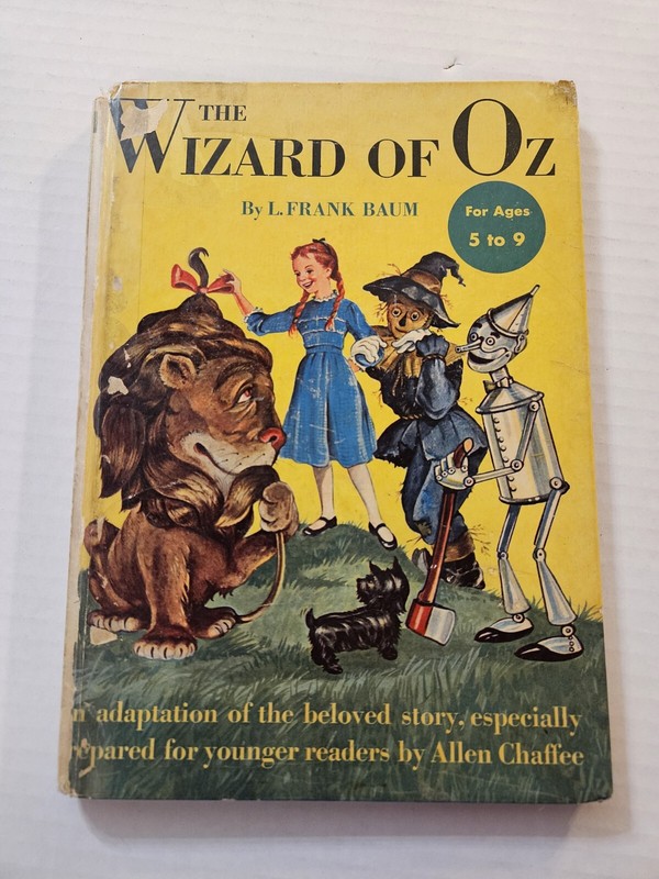 The Wizard Of Oz 1950s Hardcover Adapted For Ages 5-9