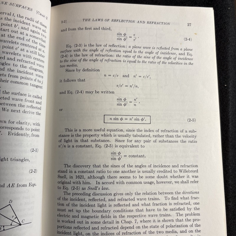 OPTICS By Francis Weston Sears 1949 HC Principles of Physics Addison Wesley B86 gallery