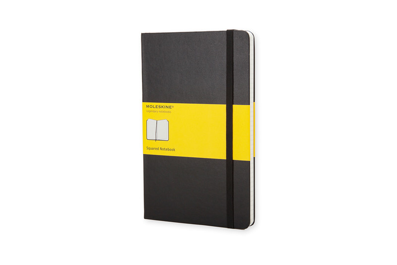 Notebook Squared 5mm Large Black Hard Cover