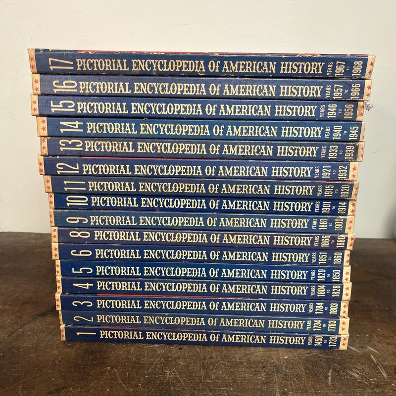 VINTAGE Pictorial Encyclopedia of American History, 1-6 & 8-17 (16 In Total)