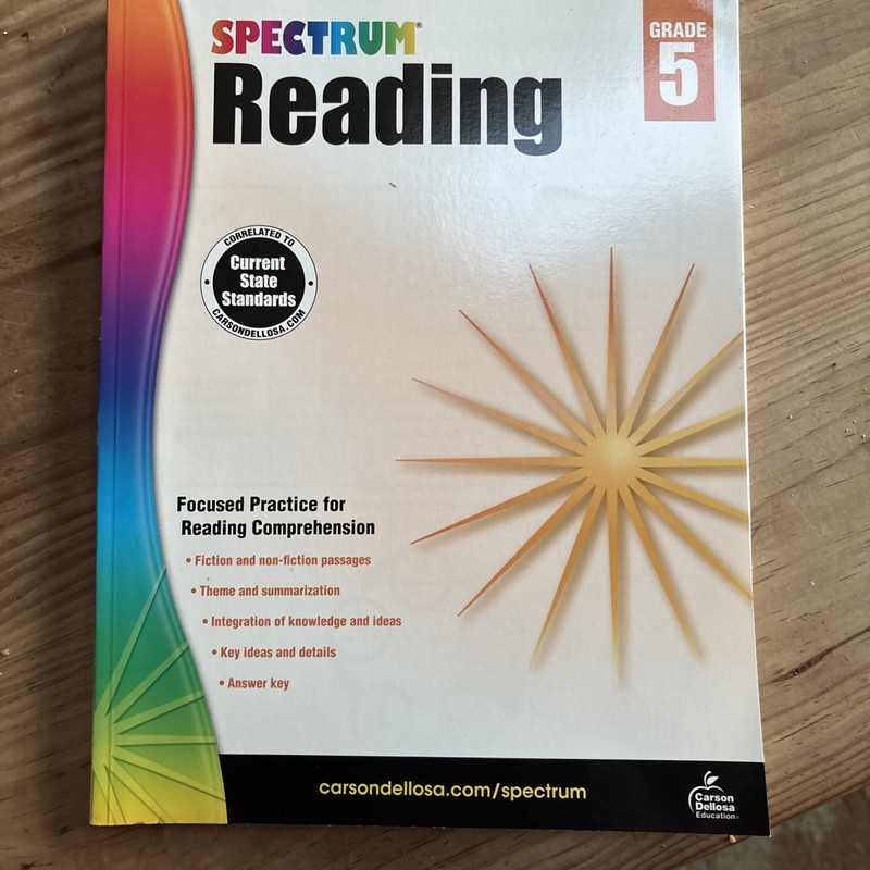 Spectrum Reading, Grade 5 by Spectrum (2014, Trade Paperback)